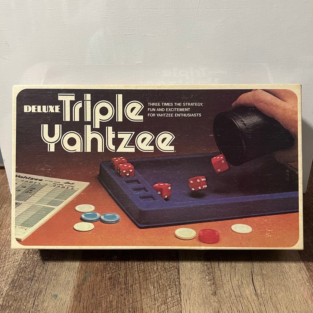 Vintage 1978 Deluxe Triple Yahtzee Game E.S. Lowe Milton Bradley E0928 great